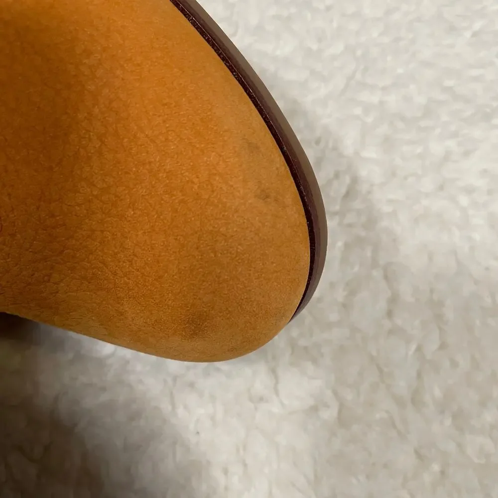 Cole Haan Cassidy Booties Nubuck Leather Orange-camel Stacked Heels Nike‎ Air 7